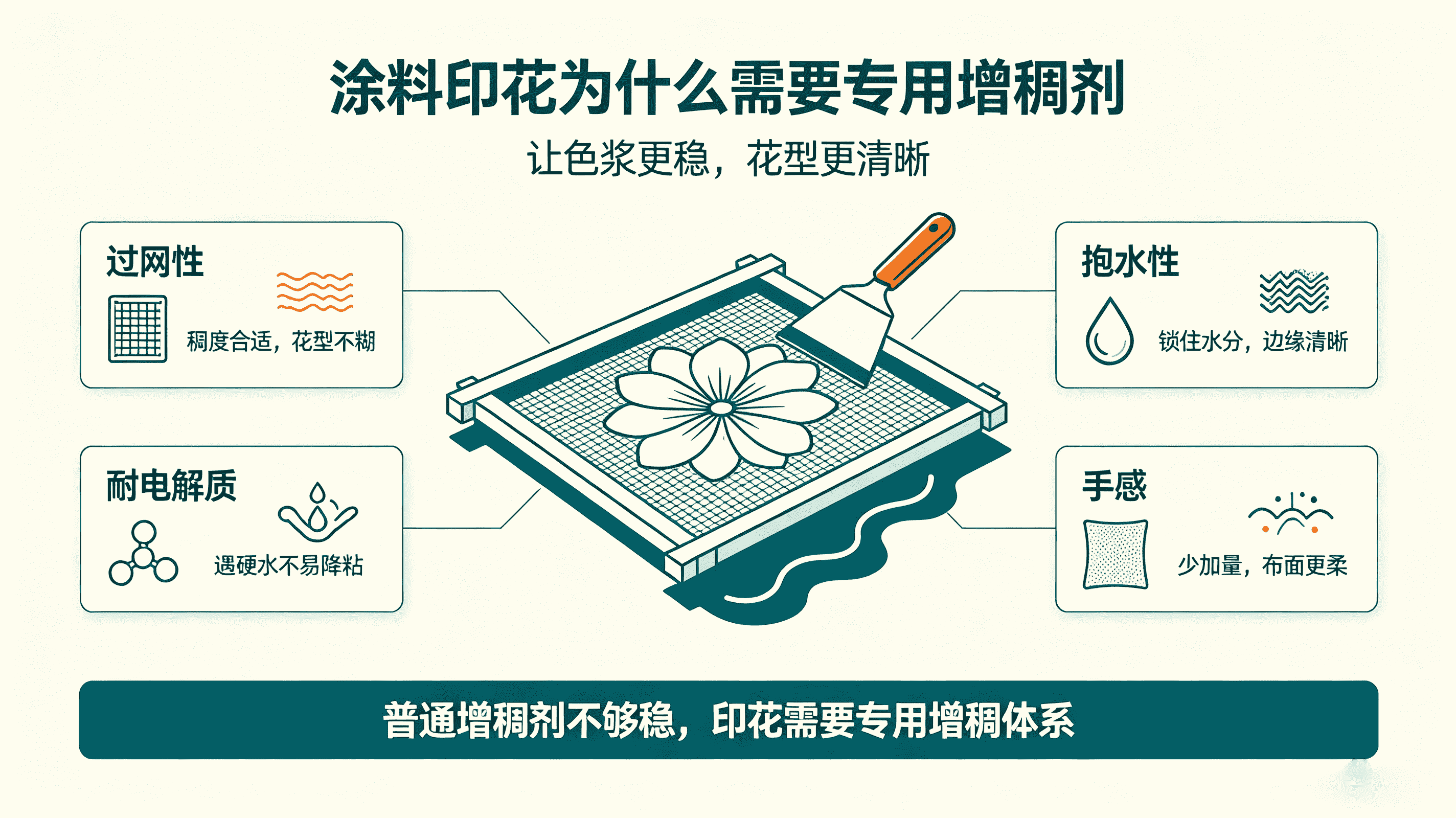 涂料印花需要专用增稠剂的原因