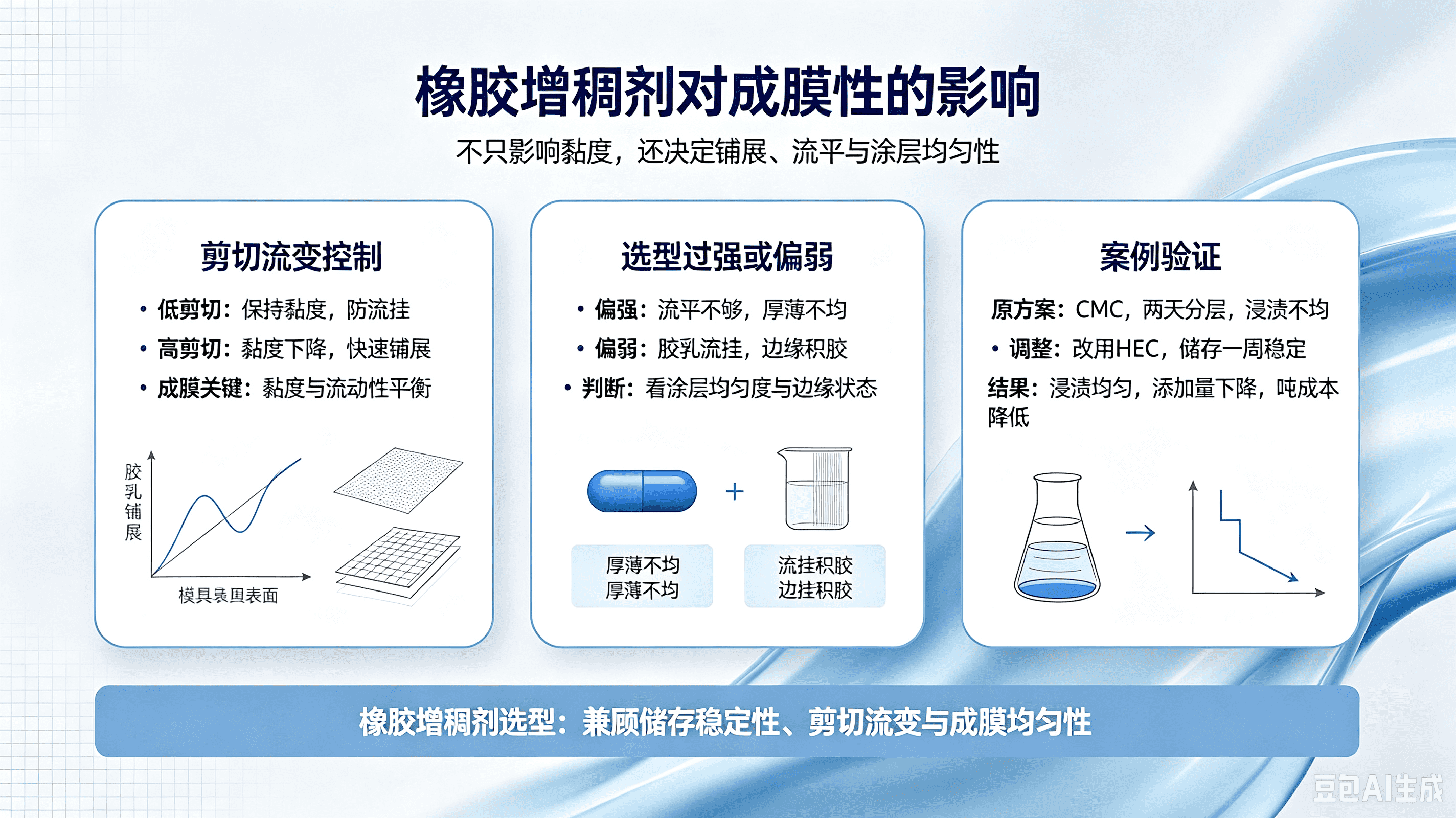 橡胶增稠剂对成膜性的影响