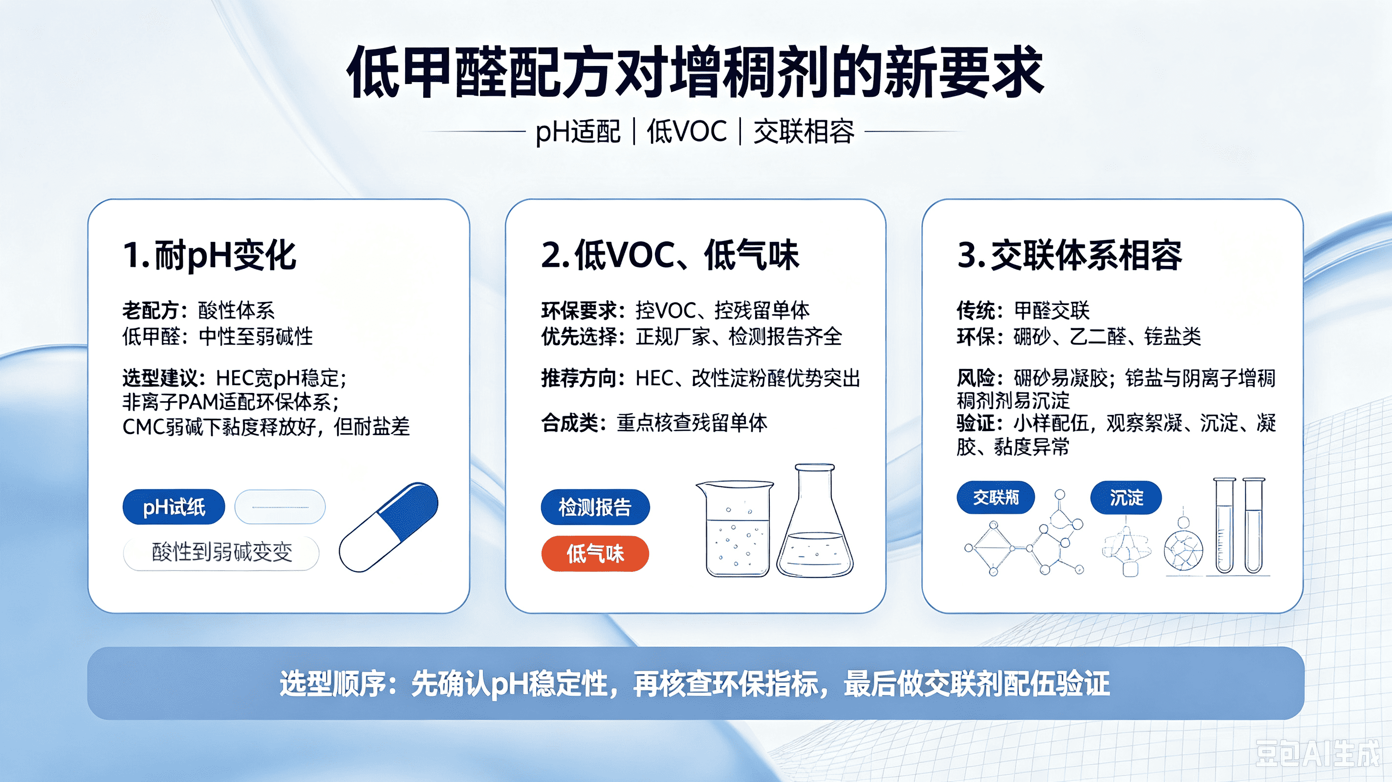 低甲醛配方对增稠剂的新要求
